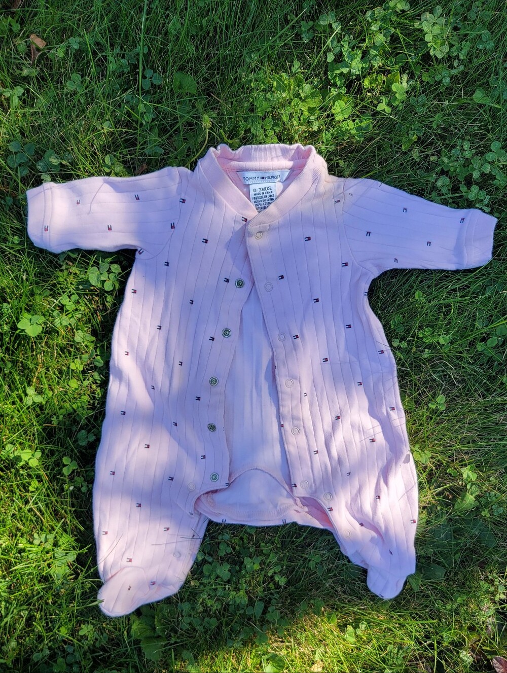 Babygirl Tommy Hilfiger Light Pink 100% Cotton Onesie